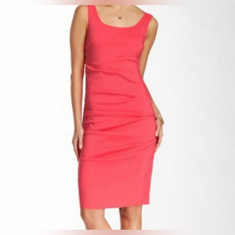 🦩Pink PAPILLON ruched dress (x-small)